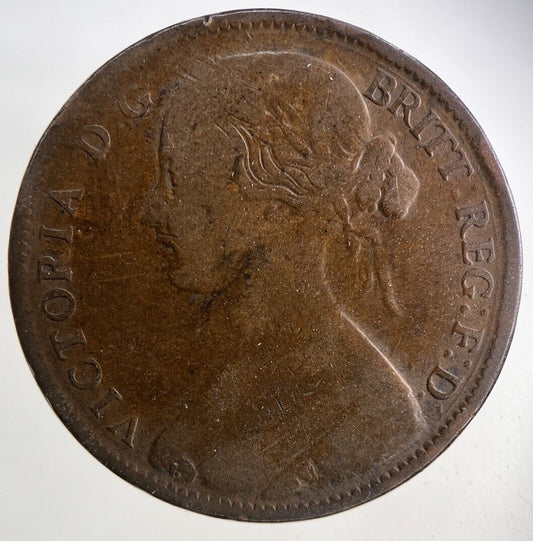 1861 Victoria One Penny Coin | Collectable Grade