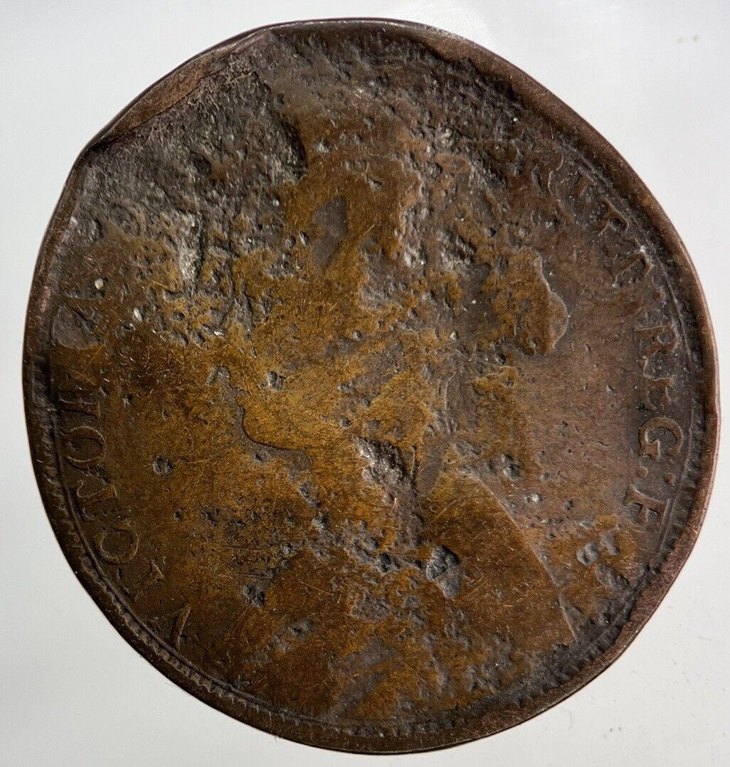1861 Victoria Half-Penny Coin | Worn Grade