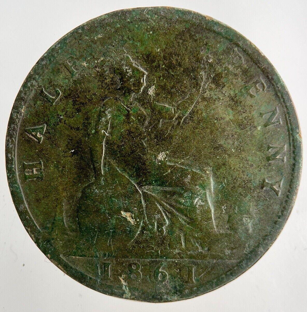 1861 Victoria Half-Penny Coin | Collectable Grade