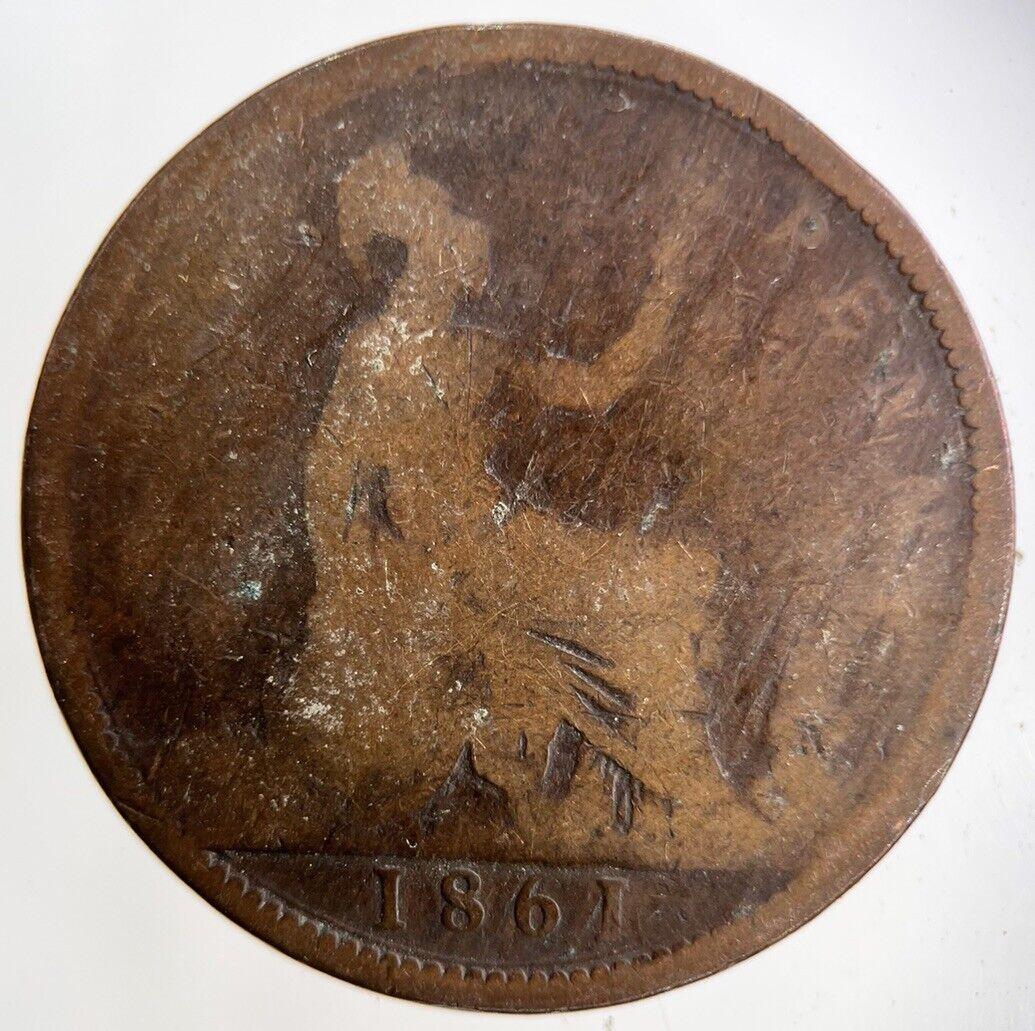 1861 Victoria One Penny Coin | Collectable Grade