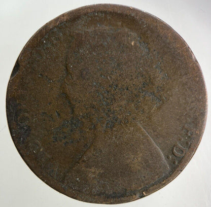 1861 Victoria Half-Penny Coin | Fair Grade