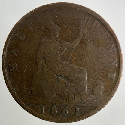 1861 Victoria Half-Penny Coin | Collectable Grade