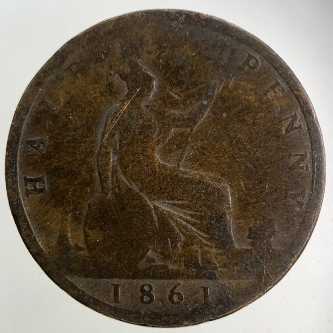 1861 Victoria Half-Penny Coin | Collectable Grade
