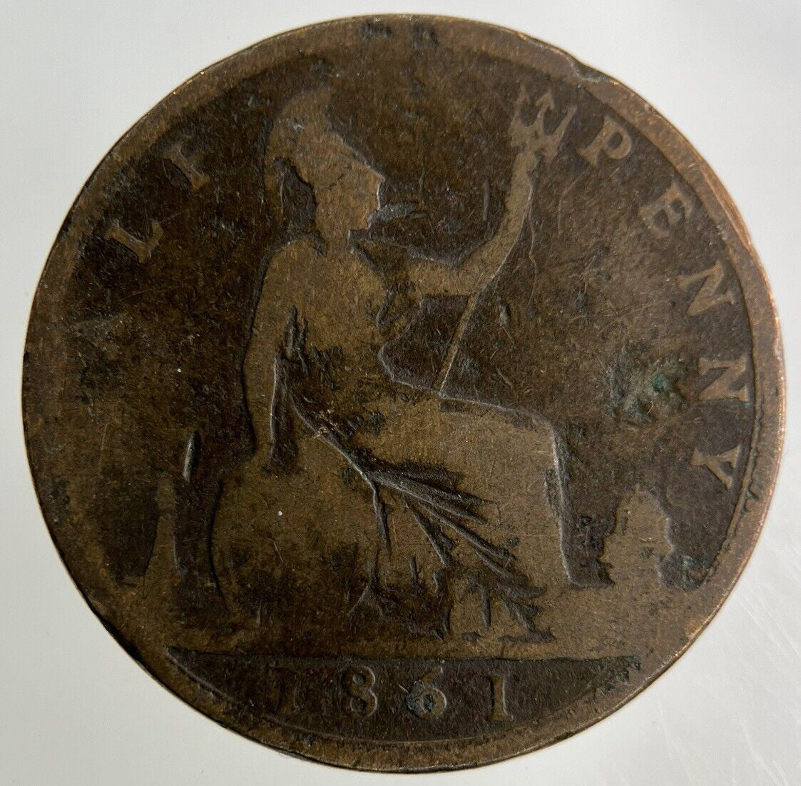 1861 Victoria Half-Penny Coin | Collectable Grade