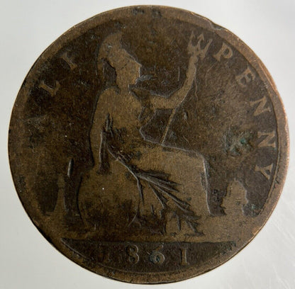 1861 Victoria Half-Penny Coin | Collectable Grade