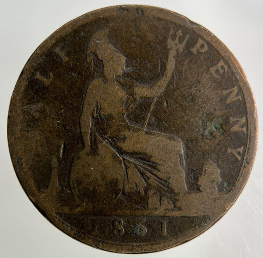 1861 Victoria Half-Penny Coin | Collectable Grade