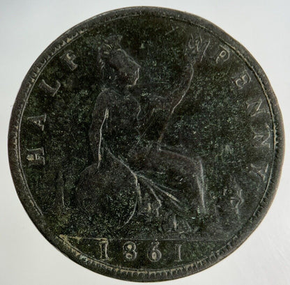 1861 Victoria Half-Penny Coin | Collectable Grade