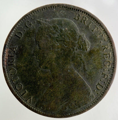 1861 Victoria Half-Penny Coin | Fine Collectable Grade