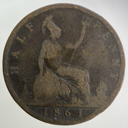1861 Victoria Half-Penny Coin | Collectable Grade