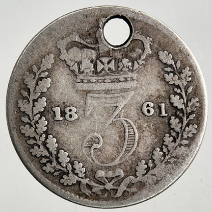 1861 Victoria Threepence Silver Coin | Collectable Grade