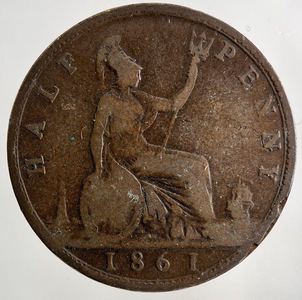 1861 Victoria Half-Penny Coin | Collectable Grade
