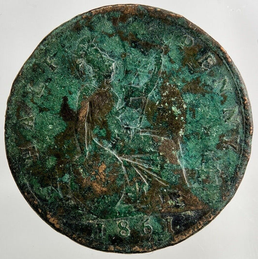 1861 Victoria Half-Penny Coin | Collectable Grade