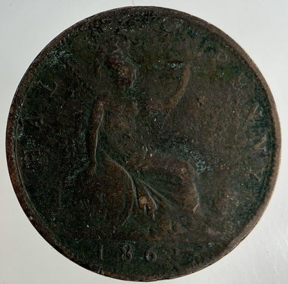 1861 Victoria Half-Penny Coin | Collectable Grade