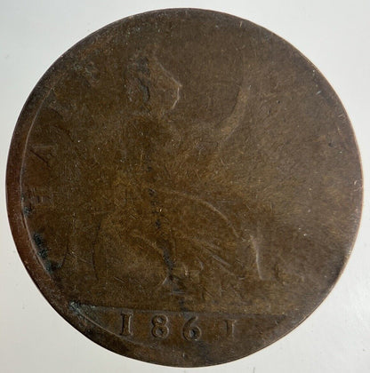 1861 Victoria Half-Penny Coin | Collectable Grade