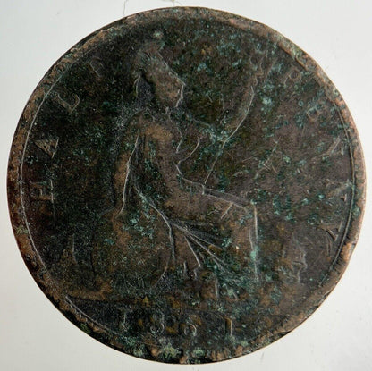 1861 Victoria Half-Penny Coin | Collectable Grade