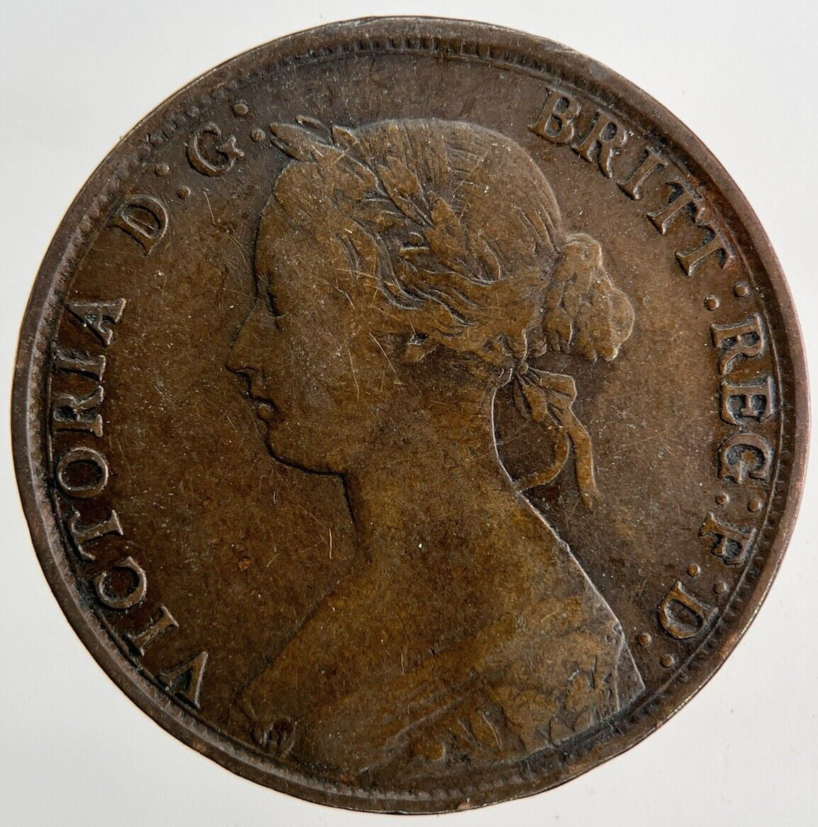 1861 Victoria Half-Penny Coin | Fine Collectable Grade
