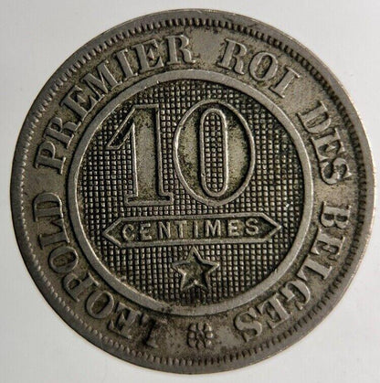 1862 Belgium 10 Centimes Coin | Fine Collectable Grade