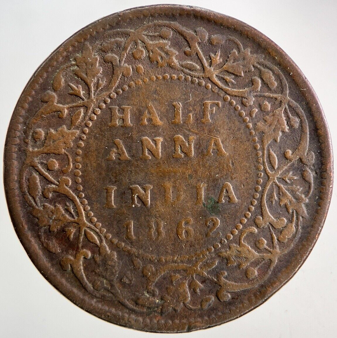 1862 India Half Anna Coin | Collectable Grade