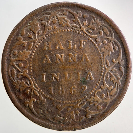 1862 India Half Anna Coin | Collectable Grade