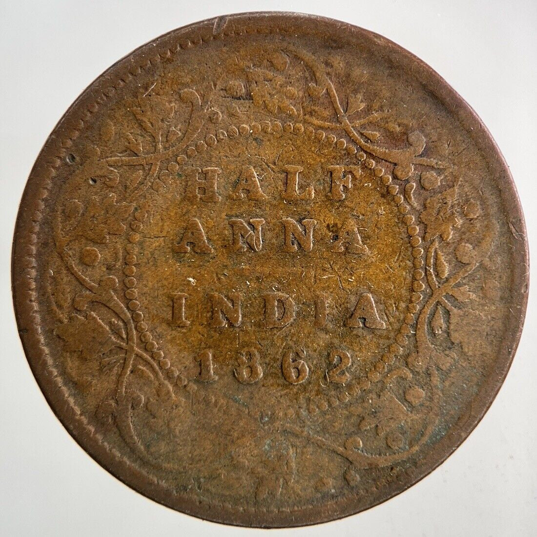 1862 India Half Anna Coin | Collectable Grade