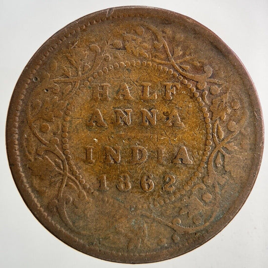 1862 India Half Anna Coin | Collectable Grade