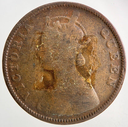 1862 India Half Anna Coin | Collectable Grade