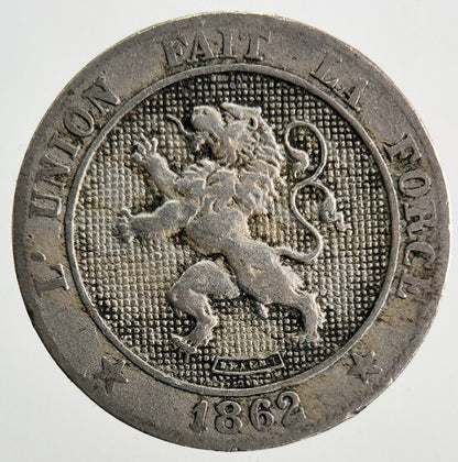 1862 Belgium 5 Centimes Coin | Fine Collectable Grade
