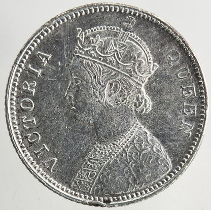 1862 India 1/4 Quarter Rupee Silver Coin | Very High Grade