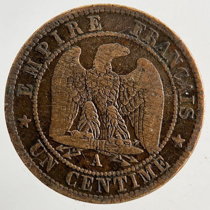 1862 France Un 1 Centime Coin | Fine Collectable Grade
