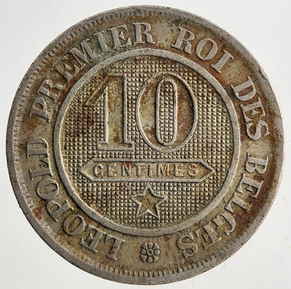1862 Belgium 10 Centimes Coin | Fine Collectable Grade