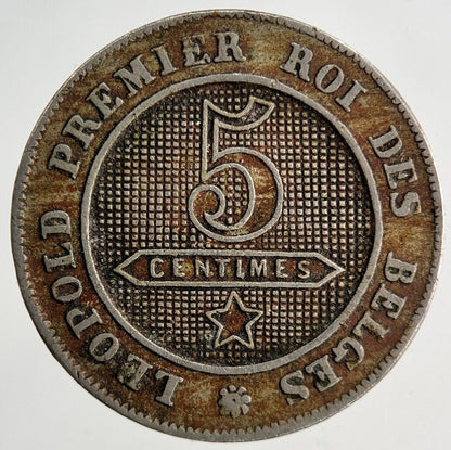 1862 Belgium 5 Centimes Coin | Fine Collectable Grade