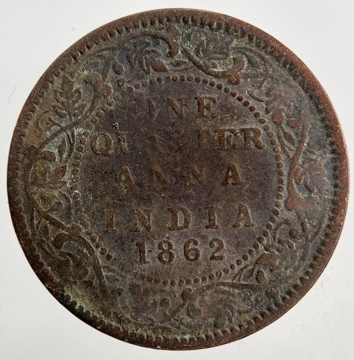1862 India 1/4 Quarter Anna Coin | Collectable Grade