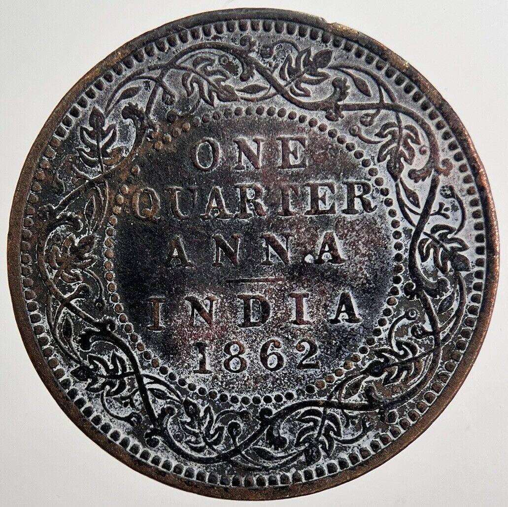 1862 India 1/4 Quarter Anna Coin | Very High Grade | a5025