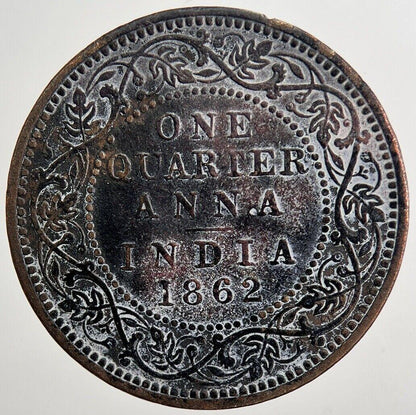 1862 India 1/4 Quarter Anna Coin | Very High Grade | a5025