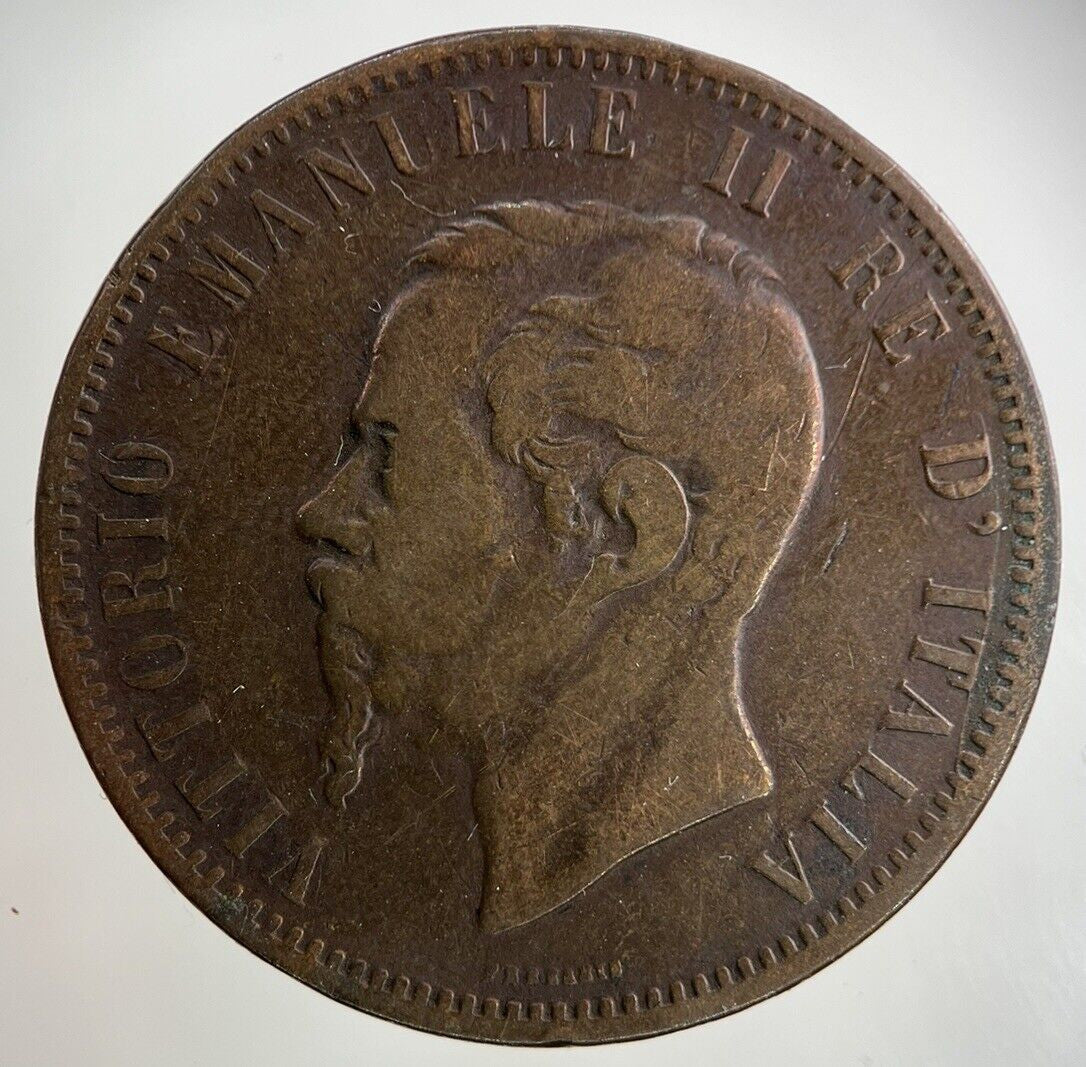 1862 Italy 10 Centesimi Coin | Fine Collectable Grade