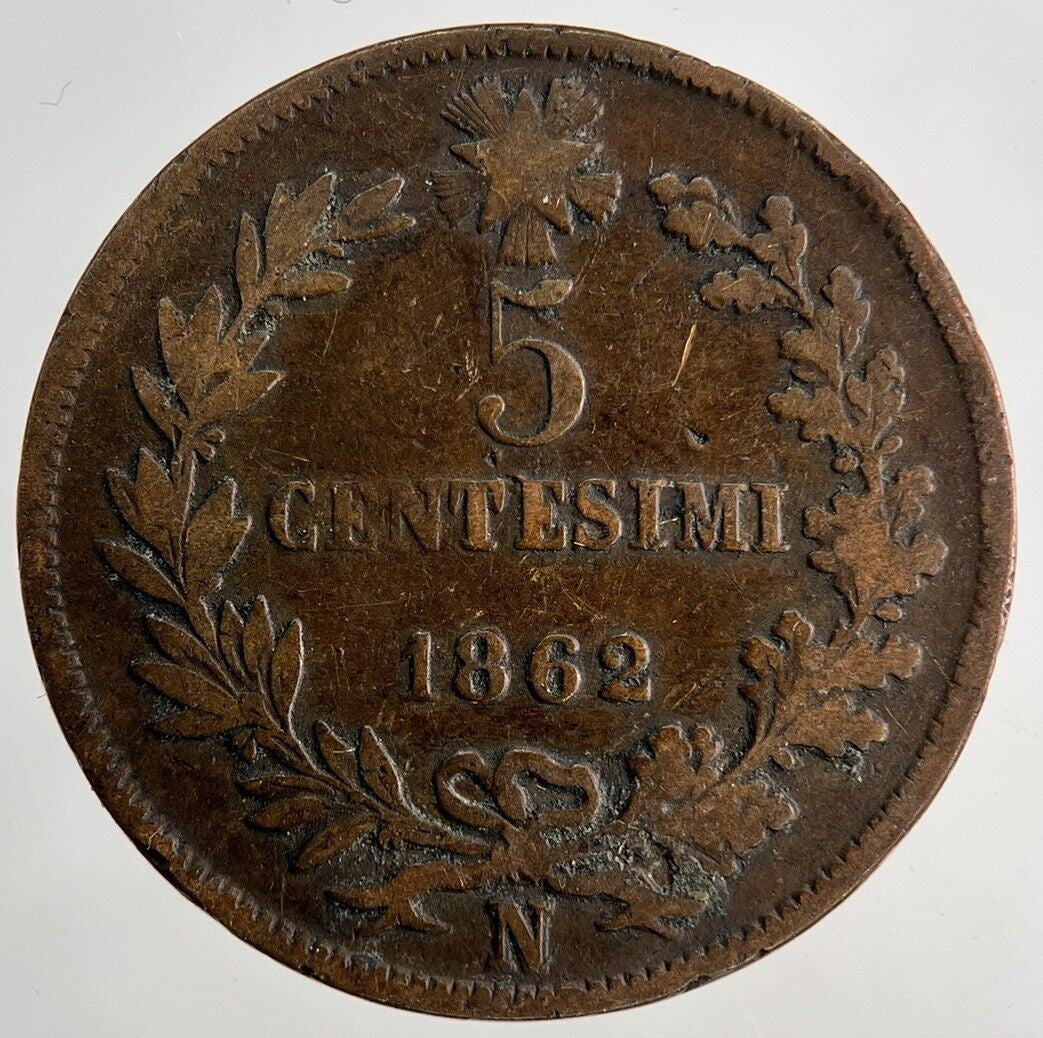 1862 Italy 5 Centesimi Coin | Collectable Grade
