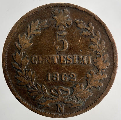 1862 Italy 5 Centesimi Coin | Collectable Grade