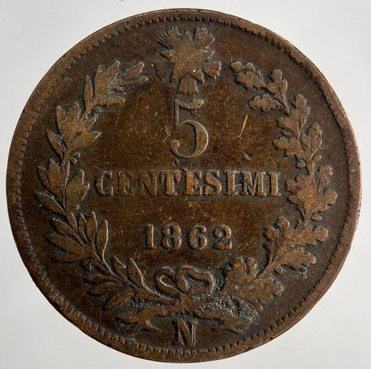 1862 Italy 5 Centesimi Coin | Collectable Grade
