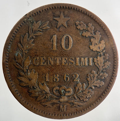 1862 Italy 10 Centesimi Coin | Collectable Grade