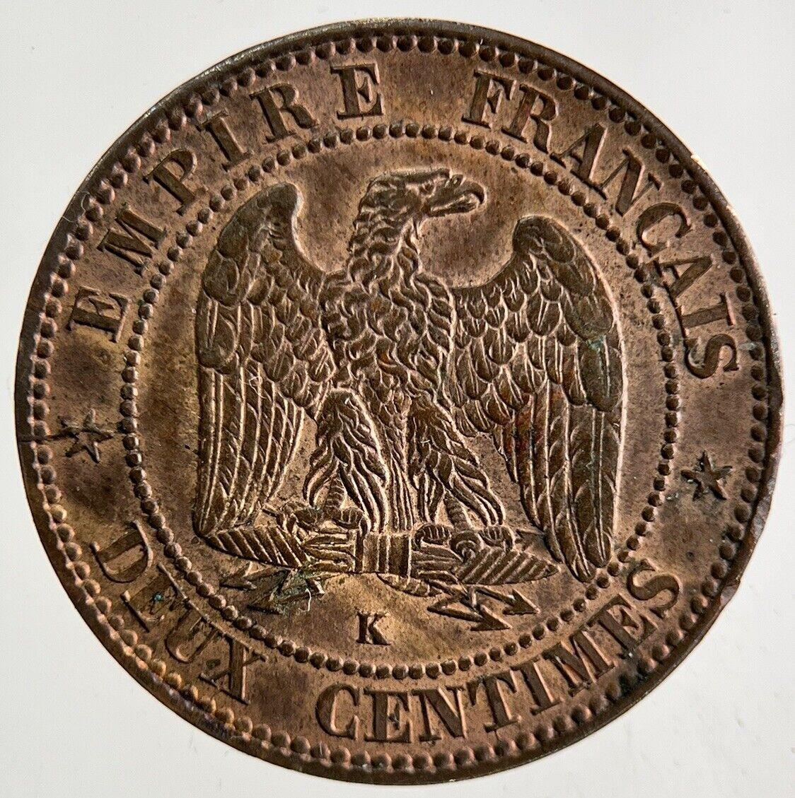 1862 France 2 Centimes Coin | Very High Grade