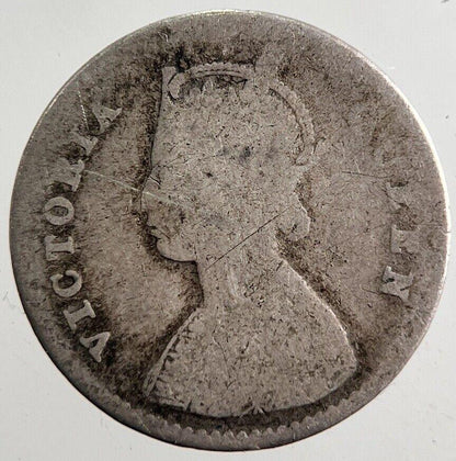 1862 India 2 Annas Silver Coin | Collectable Grade