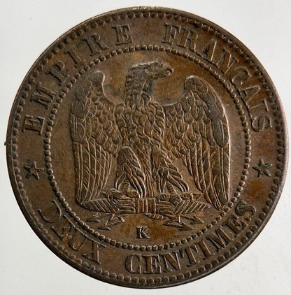 1862 France 2 Centimes Coin | Very High Grade