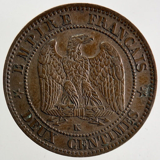 1862 France 2 Centimes Coin | Very High Grade