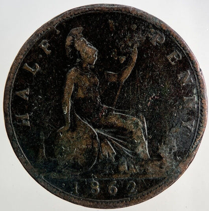 1862 Victoria Half-Penny Coin | Collectable Grade