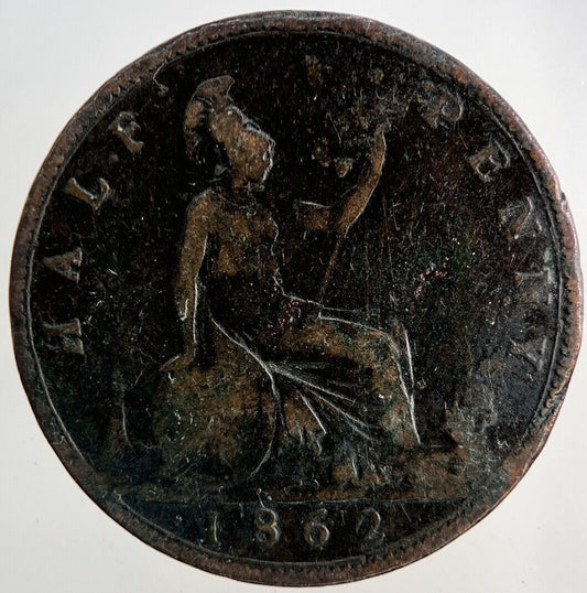 1862 Victoria Half-Penny Coin | Collectable Grade