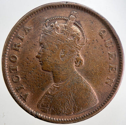 1862 Victoria 1/2 Half Anna Coin | Fine Collectable Grade | a6162