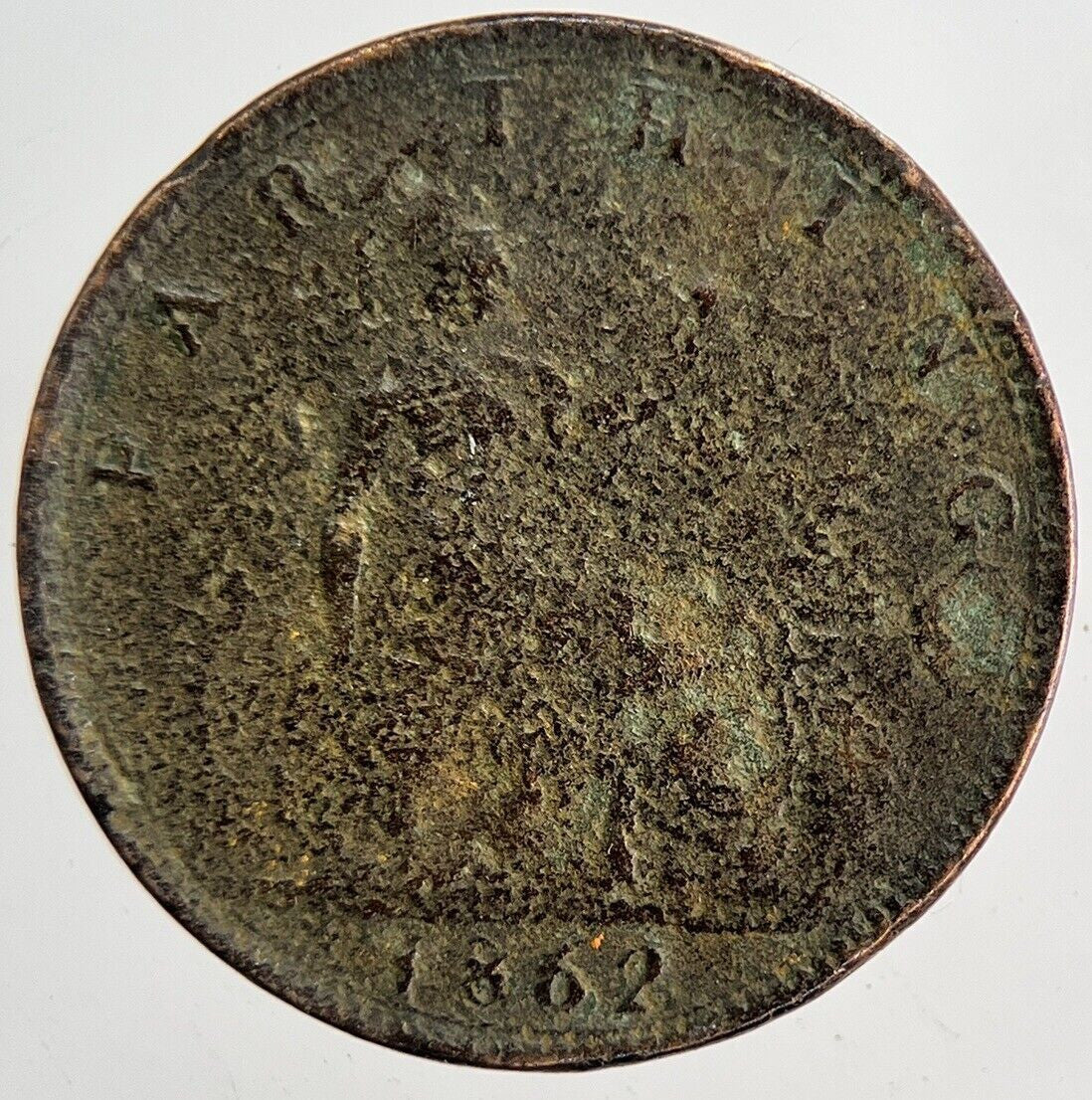 1862 Victoria Farthing Coin | Fair Grade | a6171