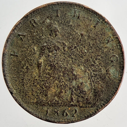 1862 Victoria Farthing Coin | Fair Grade | a6171