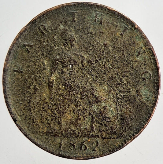 1862 Victoria Farthing Coin | Fair Grade | a6171