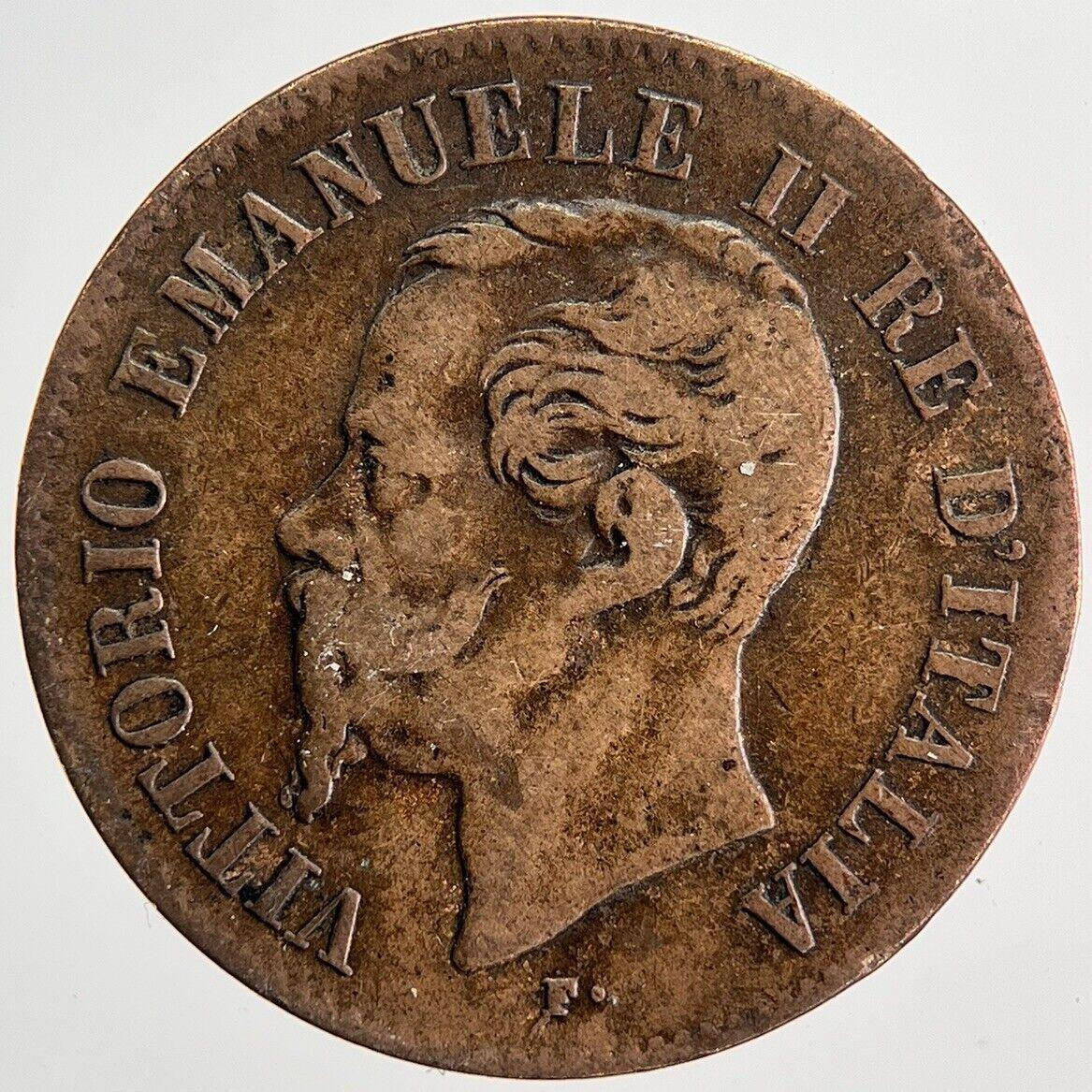 1862 Italy 2 Centesimi Coin | Fine Collectable Grade | a6231